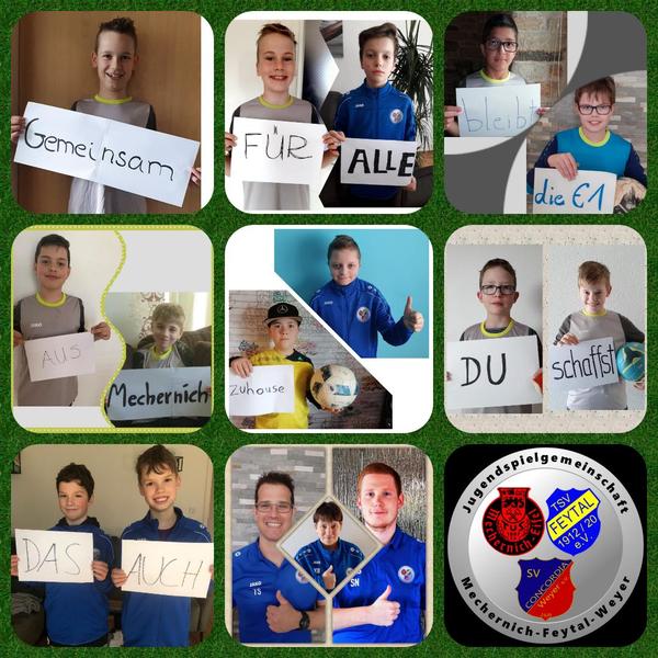 Fotocollage der E1-Junioren der JSG Mechernich/Feytal/Weyer