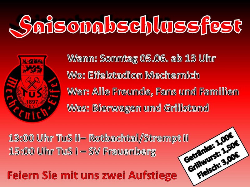 Saisonabschluss Senioren mit Aufstiegen