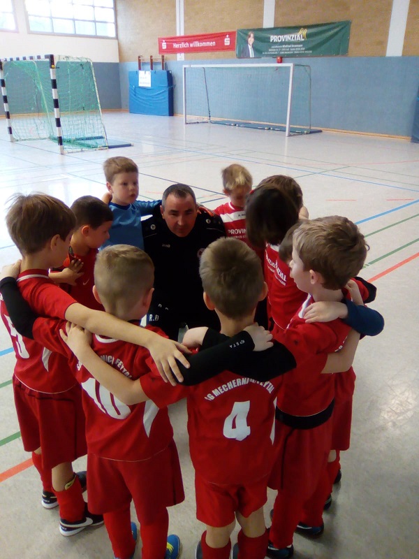 Einstimmung des Teams auf das anstehende Spiel